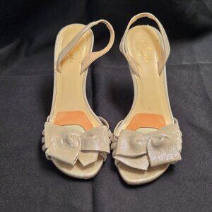 Kate Spade New York Italian Silver Bow Heel